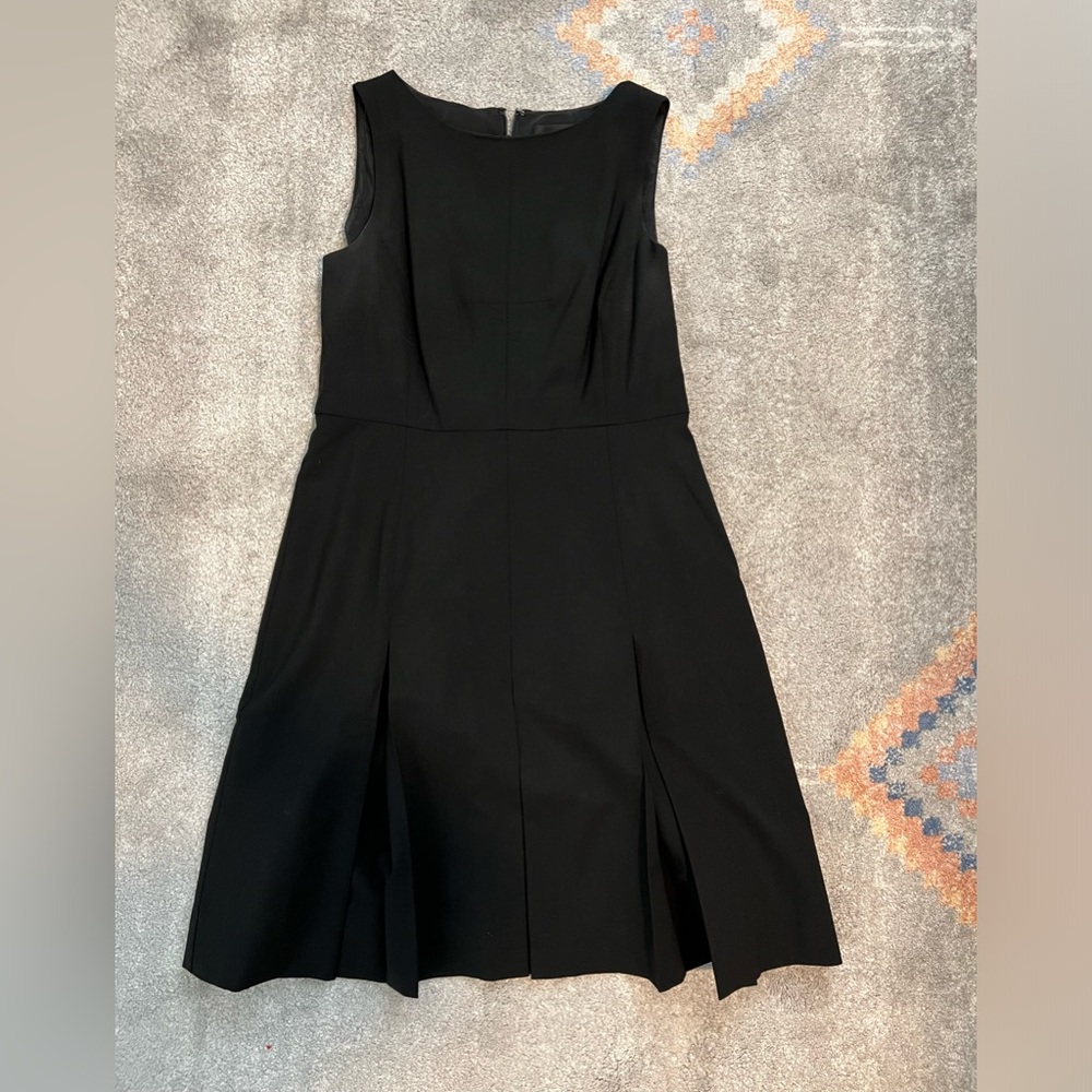 JCrew petite sleeveless A line black dress